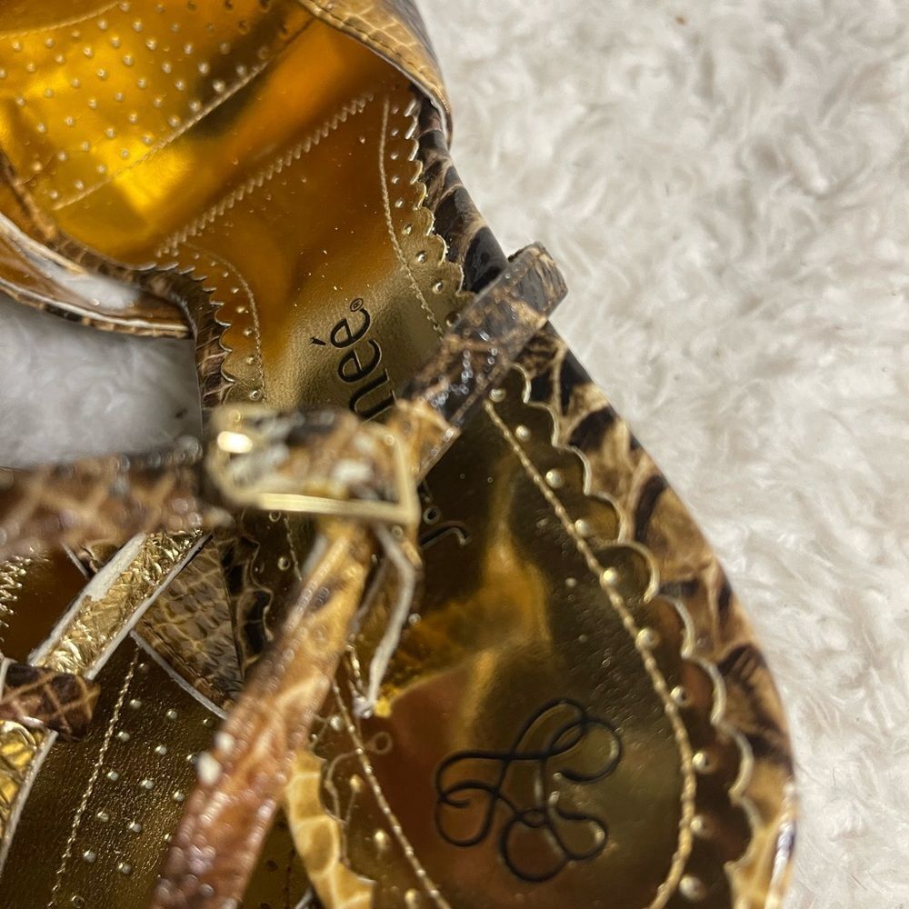 J.Renee synthetic Brown Snake Print Women's Heels SZ10 - Picture 11 of 11